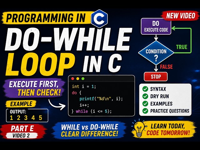 Programming in C | do while Loop in C Explained for Beginners | GXEST204| KTU BTECH CSE 2024