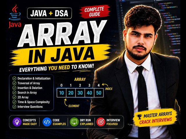 Array in Java | Complete Array Tutorial for DSA | Java + DSA for Beginners