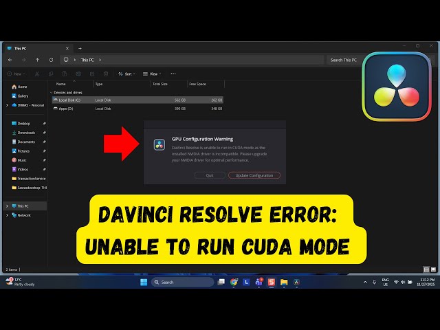 DaVinci Resolve ERROR: Unable to Run CUDA Mode - Complete Fix Guide