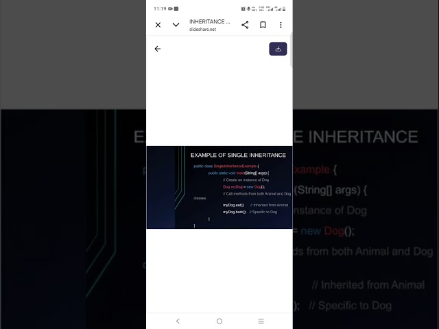 Inheritance in java