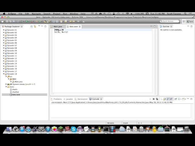 Java Tutorials: Episode 18 - Advanced I/O Streams