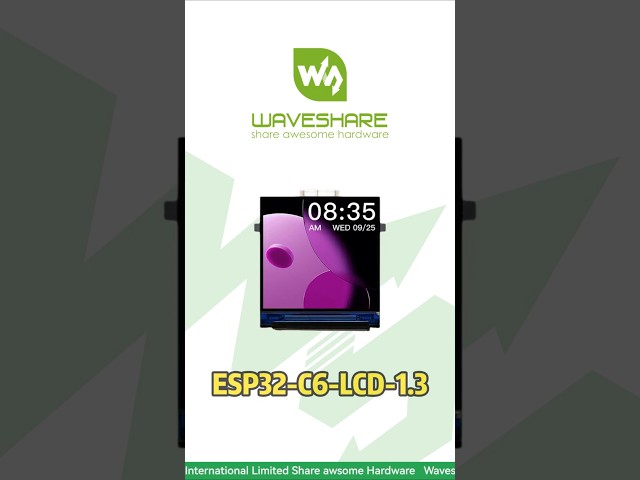 ESP32-C6-LCD-1.3,1.3-inch IPS  Display, Zigbee & Thread Protocols,Onboard TF Card Slot for Storage