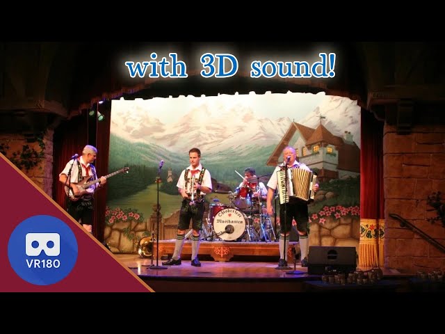 Biergarten Musicians at Epcot in 3D – VR180 Oompah!