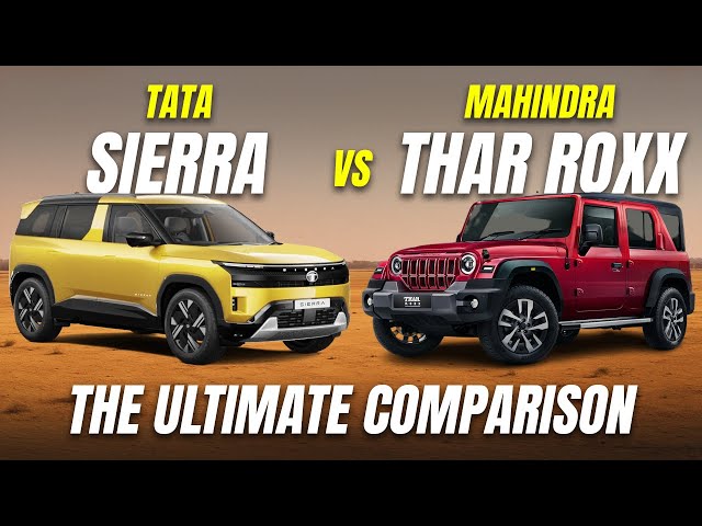 Tata Sierra vs Mahindra Thar Roxx | Sub Rs. 13 Lakh Battle | Which Car Is More Value For Money?