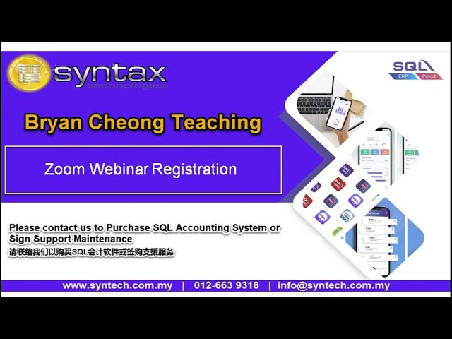 Bryan Cheong Zoom Webinar Registration Teaching
