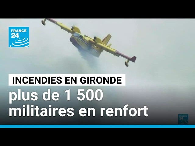 Incendies : plus de 1 500 militaires mobilisés en renfort des sapeurs-pompiers • FRANCE 24