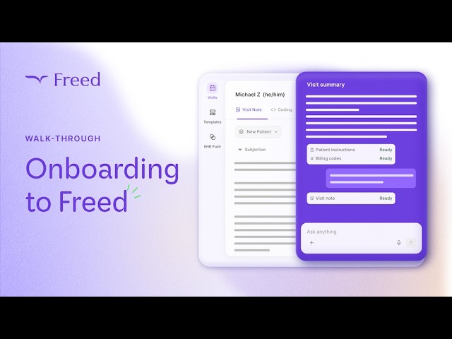 Get Started | Freed AI Scribe & Clinician Assistant
