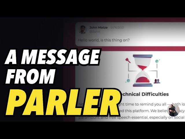Parler back online with landing page & message from CEO