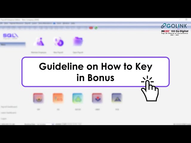 SQL Payroll | How to Key in Bonus in Payroll