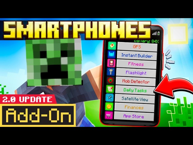 How Smart Is This Phone In Minecraft?! - Smartphones 2.0 Addon Showcase!