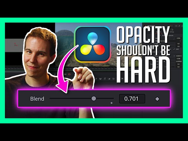 Adjust Opacity of Nodes in Fusion - DaVinci Resolve Beginner Tutorial