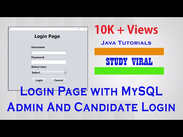 Java Swing Multi-User Login in Netbeans and MySQL Database - StudyViral