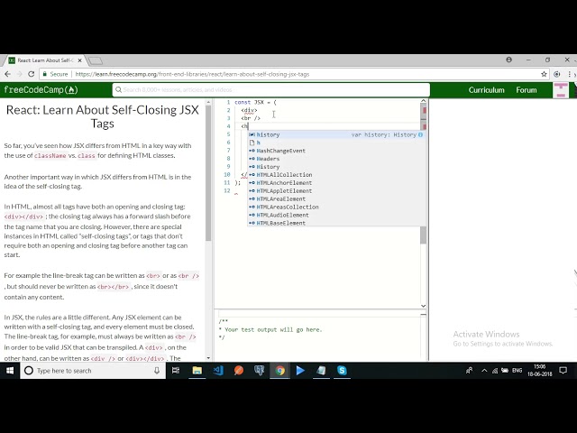 freecodecamp-React Learn About Self Closing JSX Tags-solution