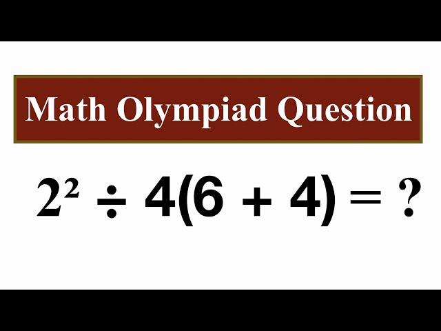 Can YOU solve this in your head? - Math Olympiad Problem