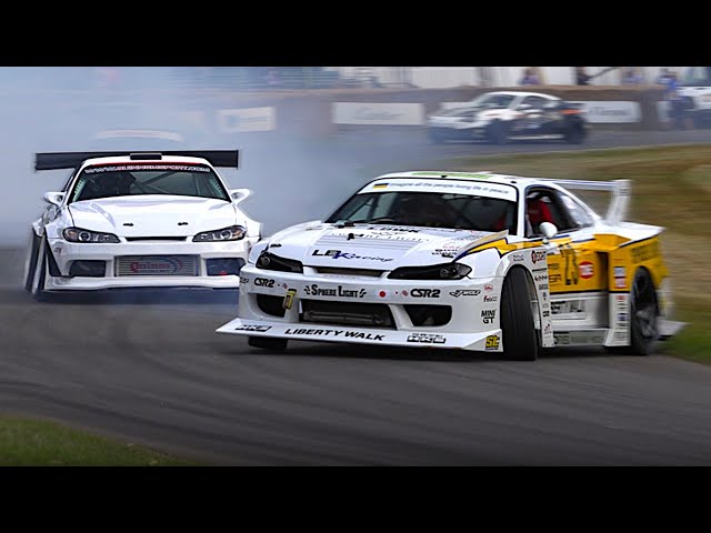 The most EPIC Drift Cars & Drivers at Festival of Speed | SC Huracan, 4-Rotor S15, V8 GT-R, 2JZ M3