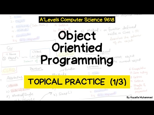 [TOPICAL] Object-Oriented Programming | Practice Question 1/3 | P4 | A2 CS | Sigmoid Education