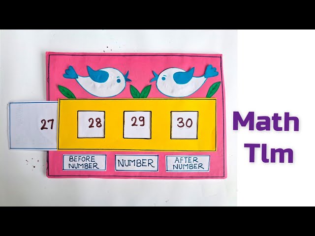 Before number and after number Math working model/ Math project for class 1,2  #beforeafternumbertlm