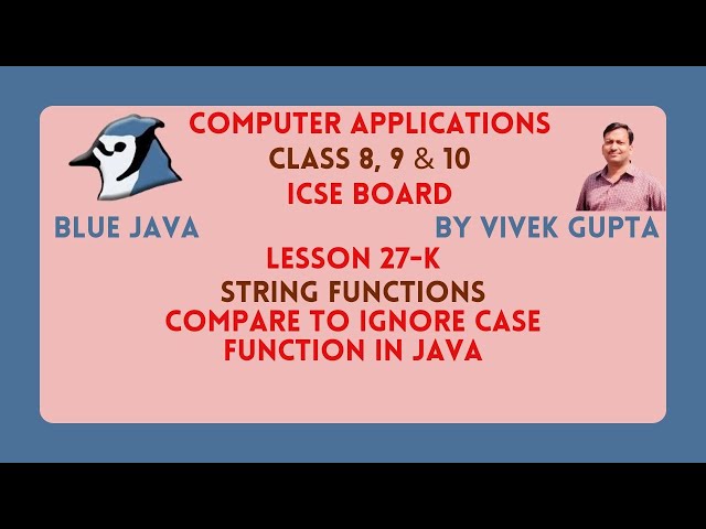 compareToIgnoreCase function in Java