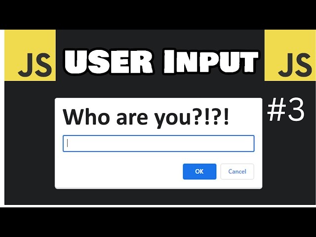 Javascript Tutorial (How to accept JavaScript USER INPUT)