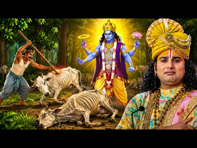 God grew angry seeing the sinful butcher | Aniruddhacharya ji | Bhagwat Katha