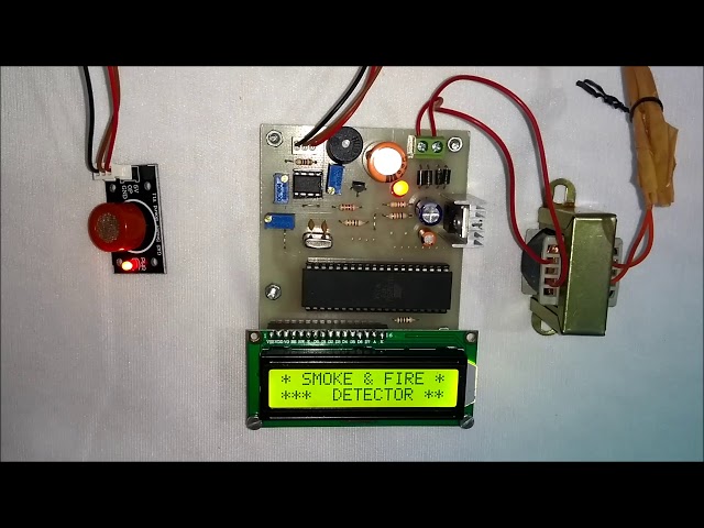 Smoke Detector mini project using 8051 microcontroller