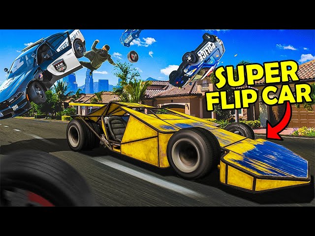 Coche Super Flip que lanza policías al espacio | GTA 5 RP