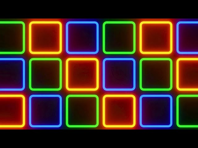 Party Lights Frames Flashing Disco Frame Colorful Changing Neon Video Background