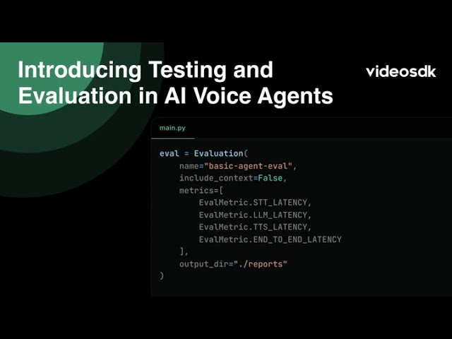 Introducing Testing and Evaluation in AI Voice Agents