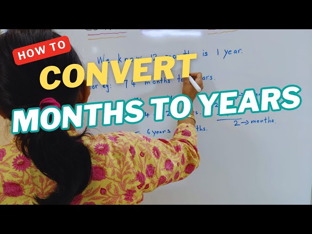 How to Convert Months to Years? Converting Months to Years and Months | Learn Math Step-by-Step