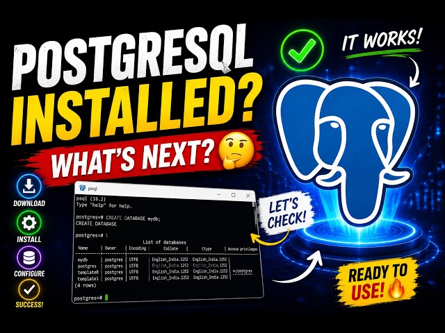 Install PostgreSQL on Windows in Minutes! | Complete Beginner