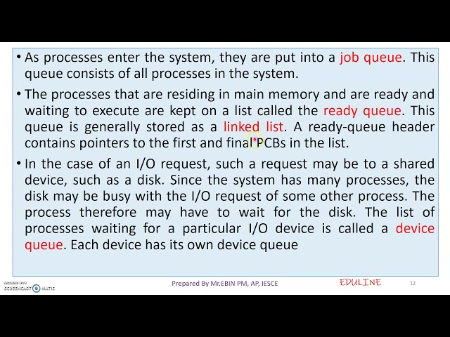 MODULE 2 - TOPIC 4 - PROCESS SCHEDULING