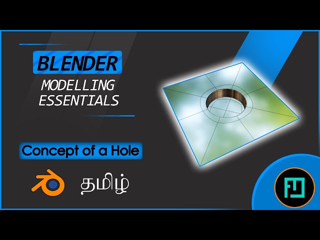Blenderல் Modelling essentials Making a hole |#friendlymentor | blender tamil tutorial