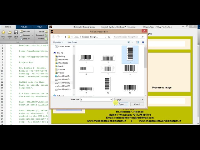 Barcode Classification Using Image Processing Matlab Project With Source Code | Barcode Detection