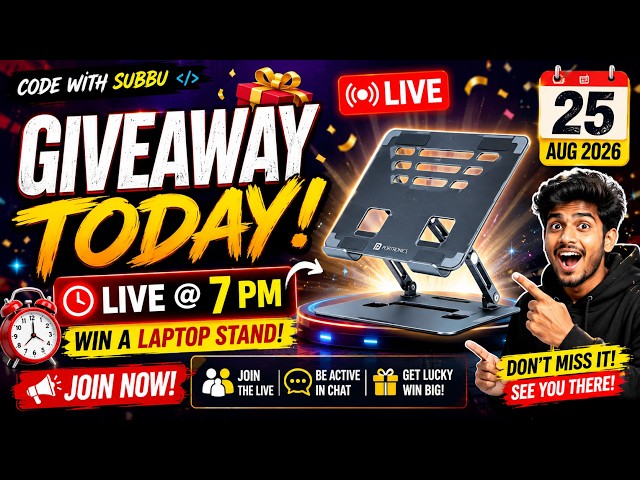 🎁 GIVEAWAY WINNER REVEAL TODAY! 🏆 | Who Won the Laptop Stand? 🔥 #winner #winners #giveaway #live