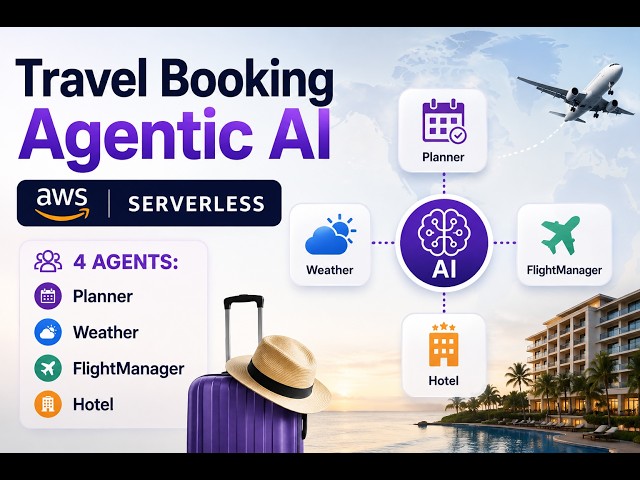 Demo: Travel Booking Agentic AI | AWS Serverless | 4 Agents: Planner, Weather, FlightManager, Hotel
