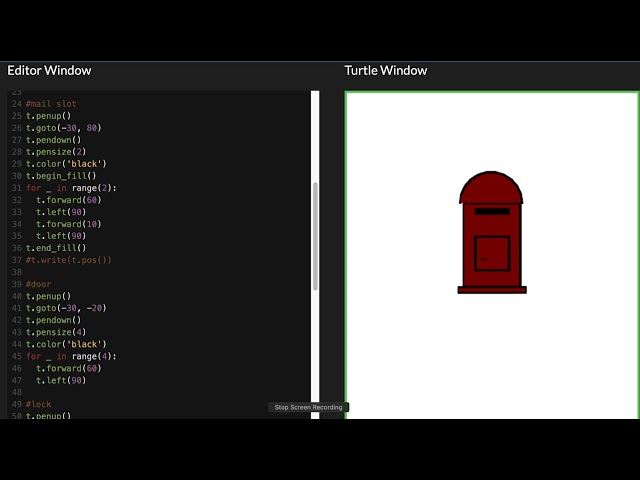 Post Box #python #turtle #programming
