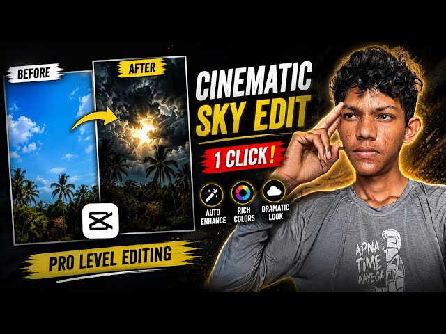 Sky Background  | Trending Thunder Effect Video Editing In Capcut | CapCut Video Editing Tutorial
