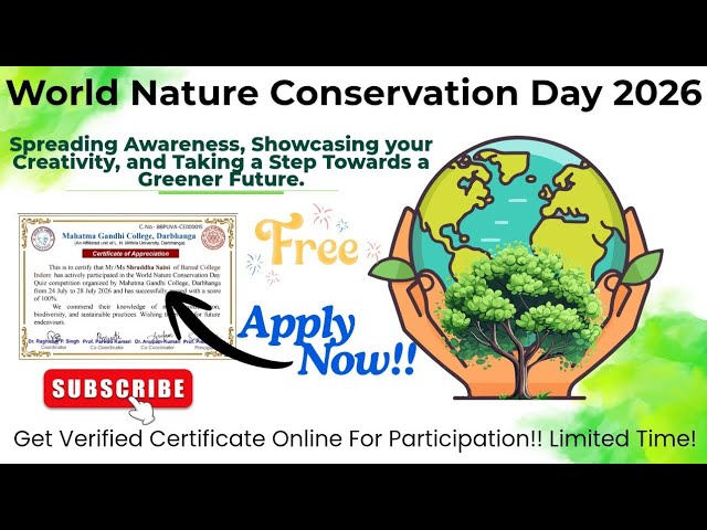 Win Certificates! World Nature Conservation Day Drawing & Quiz Competition