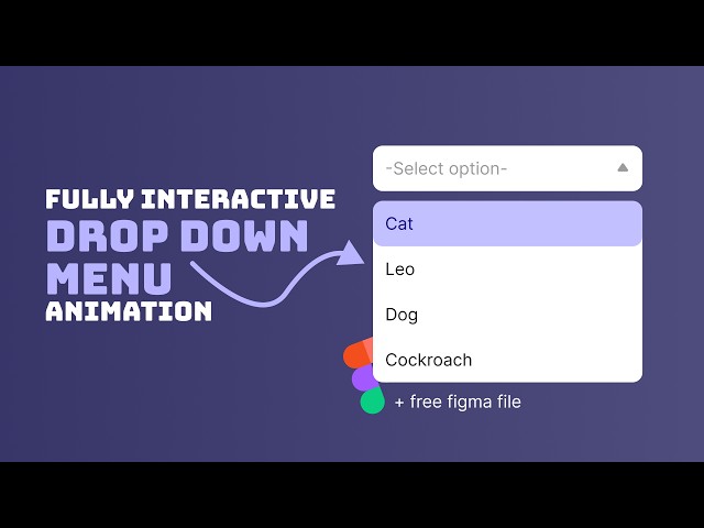 Figma Dropdown Menu Animation | Interactive UI Tutorial