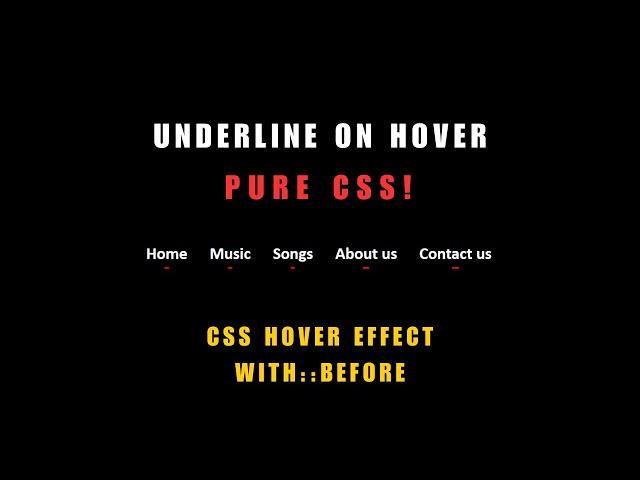 CSS Hover Underline Effect with ::before Pseudo-element | Step-by-Step Guide #HoverEffect