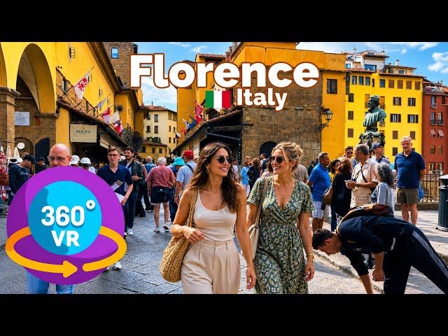 Florence, Italy 🇮🇹 - VR 360° 4K Immersive Walking Tour (Bonus ROME)