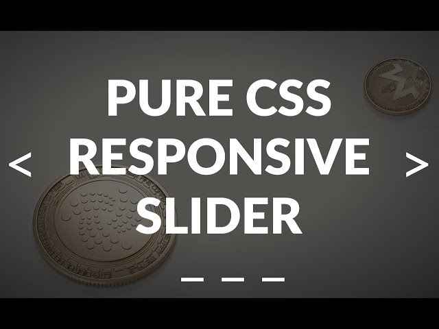 Pure CSS Responsive Image Slider - Only HTML & CSS