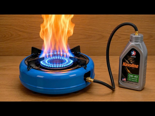 No ellectricity, no gas! This DIY 3-in-1 waste oil stove gives you free heat! Hidden free energy 🔥