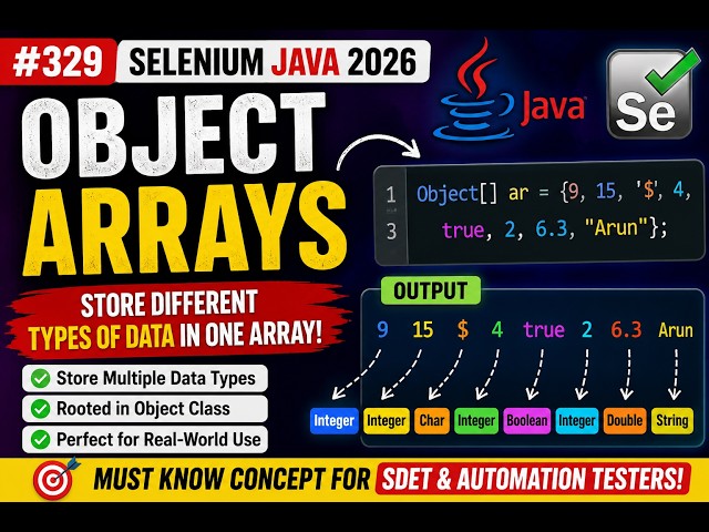 329. Object Arrays in Java (Selenium Java 2026)