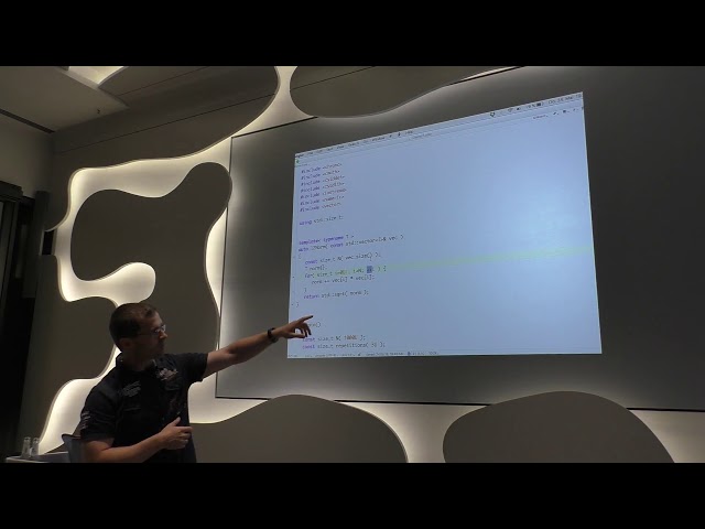 [MUC++] Klaus Iglberger - "Almost no raw loops" (C++ Beginner's Lightning Talk)