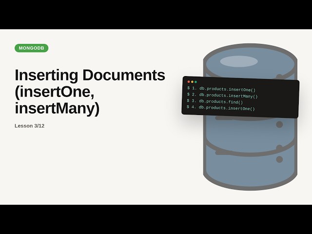 MongoDB - Web development basic Series: Inserting Documents (insertOne, insertMany)