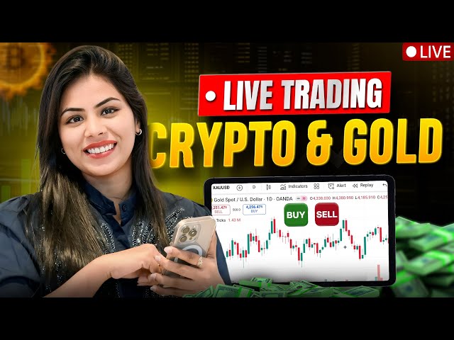 BITCOIN & GOLD LIVE TRADING ANALYSIS  @tradingmentor22  Live Trading ||  #goldtrading #cryptotrading