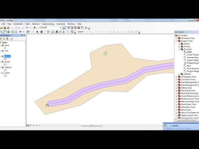 Buffer Analysis in Arc Map