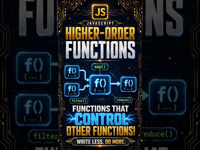 Higher-Order Functions in JavaScript #coding #javascript #programming #shorts #reels #trending