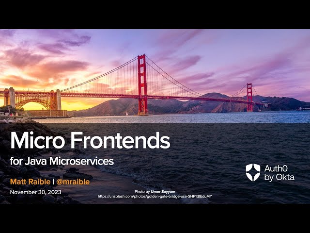 Micro Frontends for Java Microservices